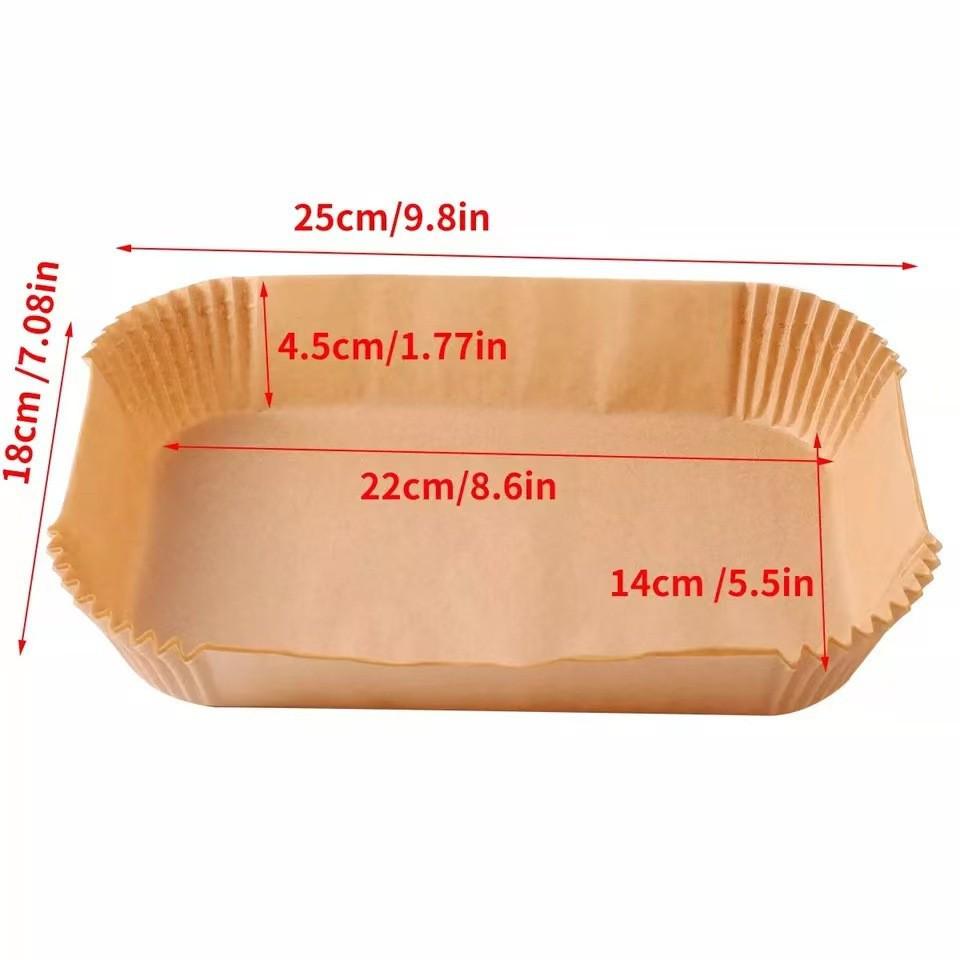 Одноразовые прямоугольные бумажные миски для аэрофритюрницы для моделей с двумя корзинами