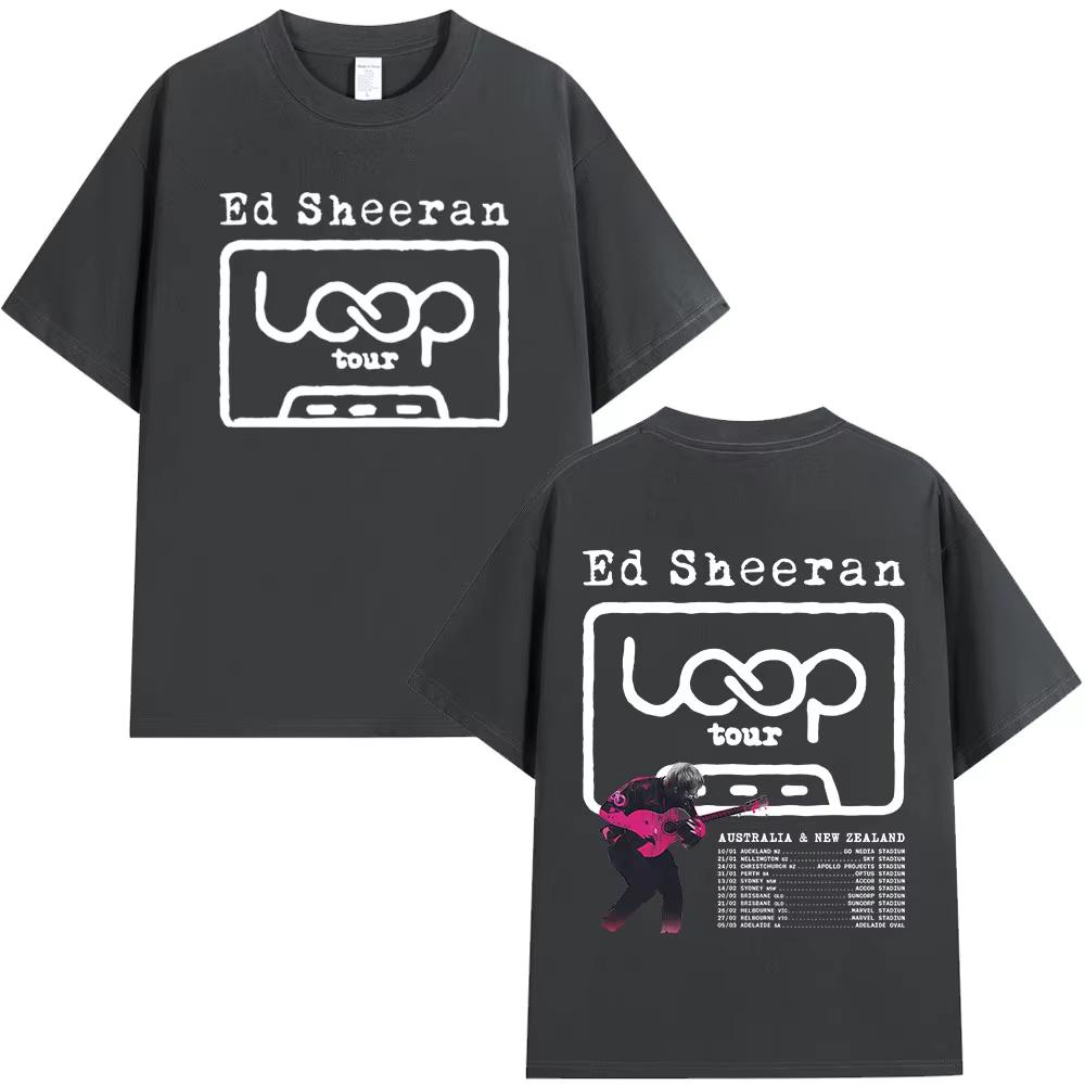 Ed Sheeran Loop Tour Australia and New Zealand 2026 Tour Merch T Shirt Men Women Fashion Tshirt Cotton Cozy Top Fans Gifts