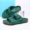2024 New Summer Beach Vacation Cork Slippers Casual Double Buckle Non-slip Clogs Slides Man Women Slip On Soft Sole Flats Shoes