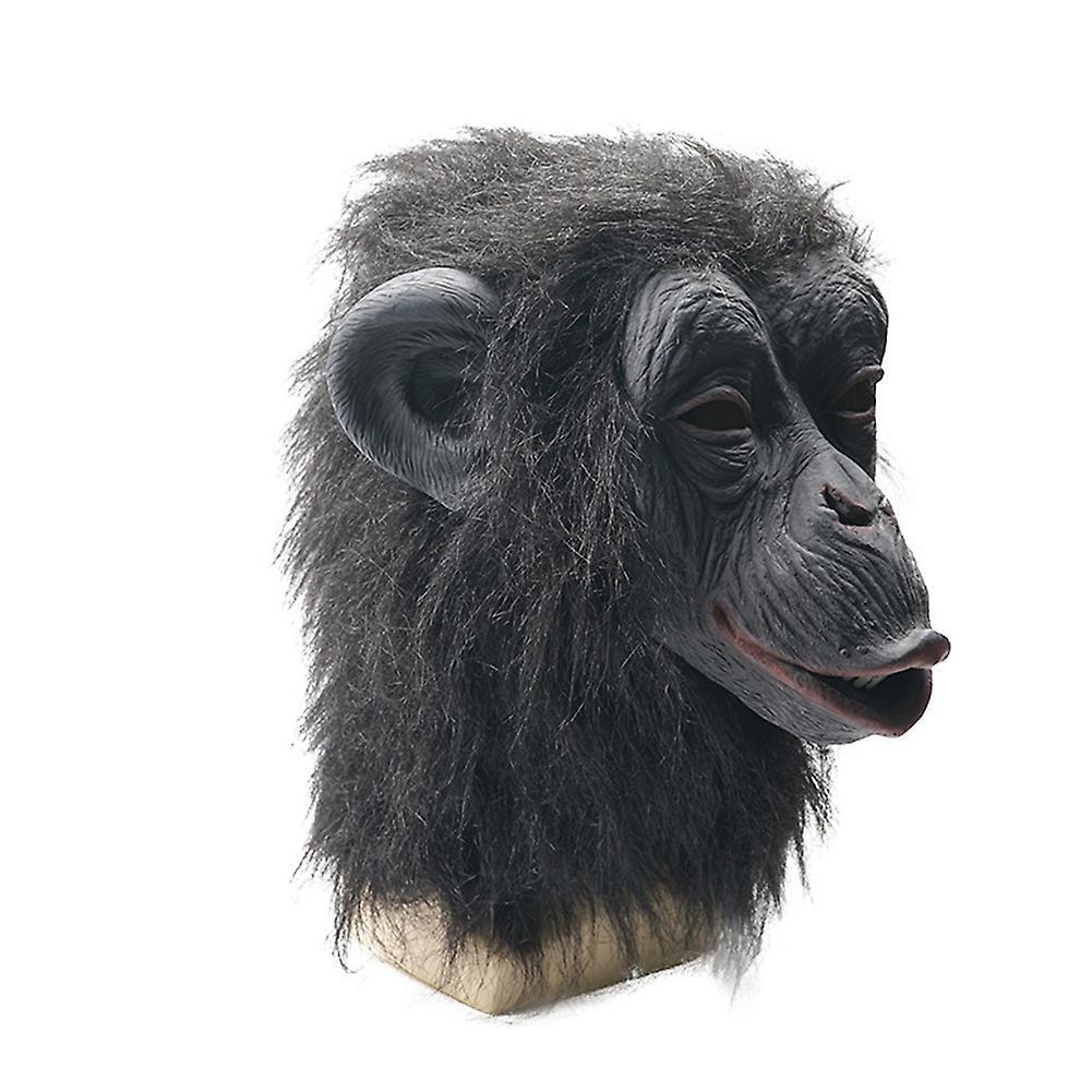 Halloween Monkey Cosplay Mask Full Coverage Latex Head Cover for Adult