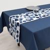 STYLE Decor Table Runner/Table Center (30cm X 130cm), 100% Cotton, Reversible, Navy Leaf, W2602210