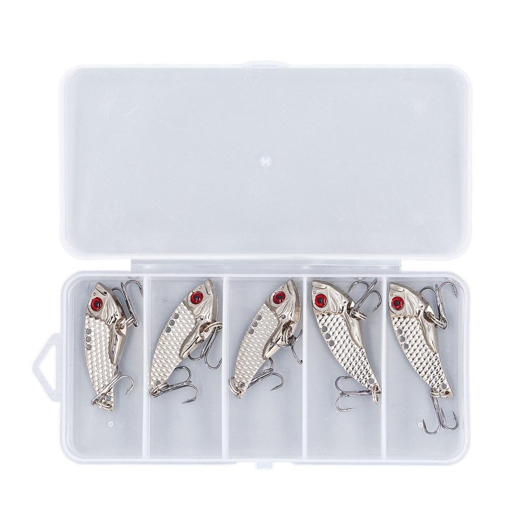 5PCS Metal Fishing Blade Lure 3.5g 7g 15g Fishing Lures Durable Spinner Spoon Lures For Trout