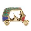 Brass Auto Rickshaw Multicolor Gemstone Handwork Statue Home Decor Fantasy Showpiece Gift.,7.6 X 6.4 Cm