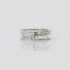 ahjeong AHJ Rough Texture Double Ring. Silver