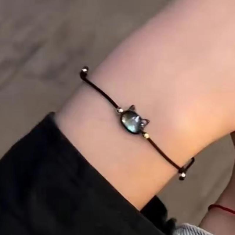 Cat Bracelets Couple Handmade Bracelet For Women Girls Cute Minimalist Cartoon Animal Bracelet Jewelry Accessories Gifts