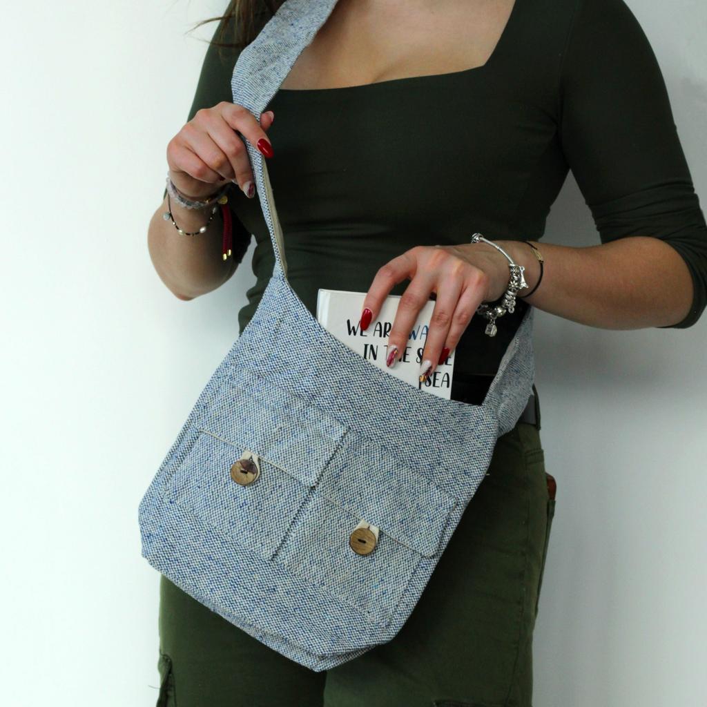 Two Pocket Bags Denim Natural Tones Medium