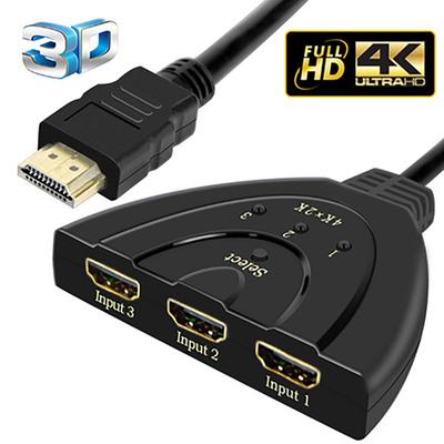 HDMI-совместимый конвертер Pig Tail 3X1 4K*2K HD 3 в 1 с кабелем HD-видеокоммутатором, совместимый с HDMI