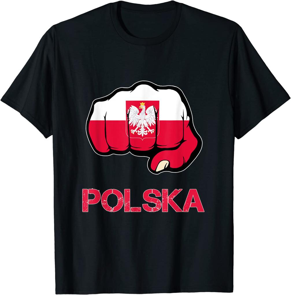 Flag of PolandPolishPoland Flag Unisex TShirt Short Sleeve Casual Cotton ONeck Summer Shirts