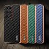 Кожаный чехол с узором под карбон для Samsung Galaxy S26 S25 Edge S24 Ultra S23 S21 FE S22 Plus A17 A37 A57 A56 A36