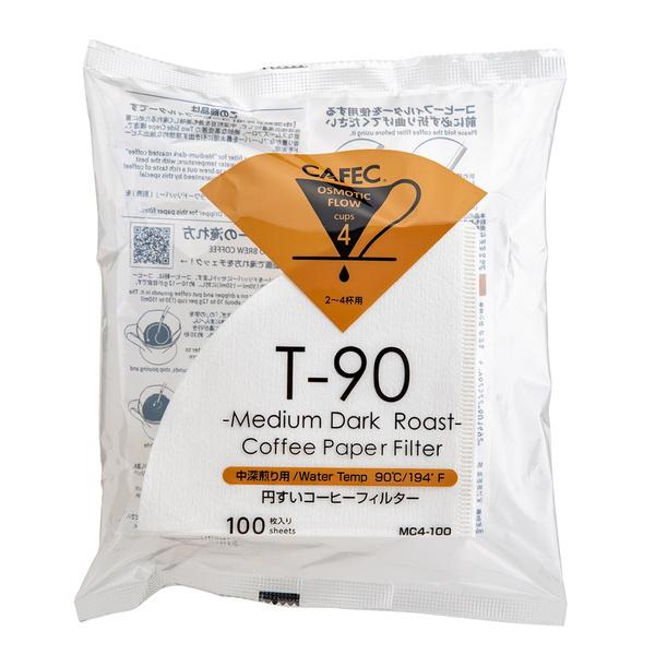 CAFEC filter - TH3/T90 white cup4 100pcs. MC4-100W