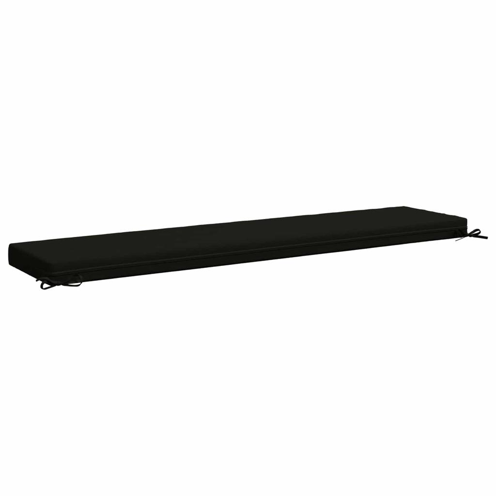 Bench Cushion SOEST 100percent Polyester Black 170 x 40 x 8 cm