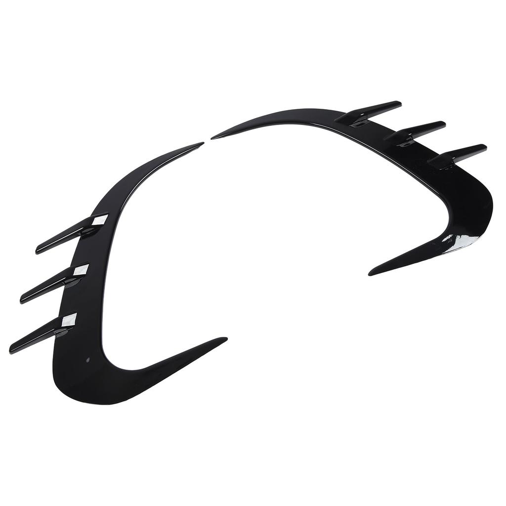 2PCS Rear Bumper Spoiler Left Right Glossy Black Replacement for Benz GLC‑Class X254 AMG‑Line 2022 and Up