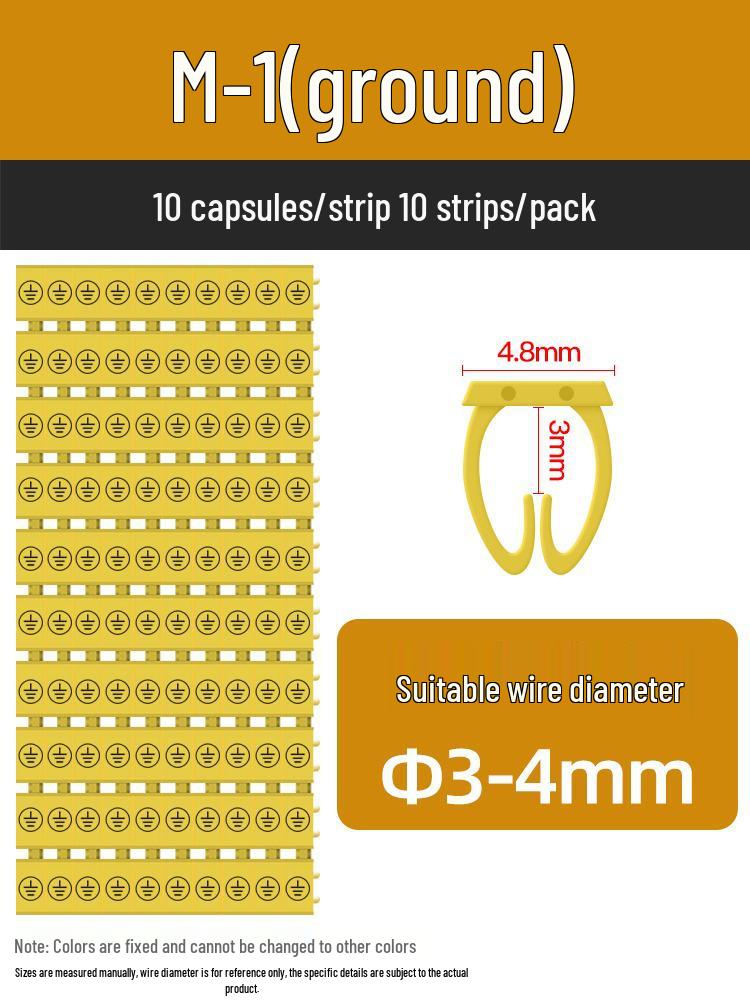 Цветные маркерные гильзы для проводов - Защелкивающиеся номерные трубки-идентификаторы для кабелей
