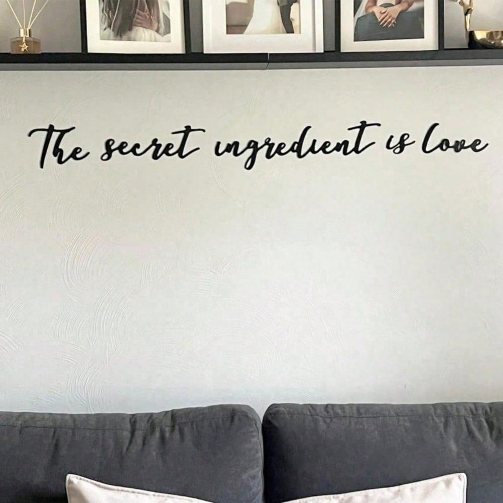 The Secret InGredient Is Love/Please Seat Yourself/This Is Us Modern Black Metal Wall Home Decor Hanging Wall Art For Home Decoration