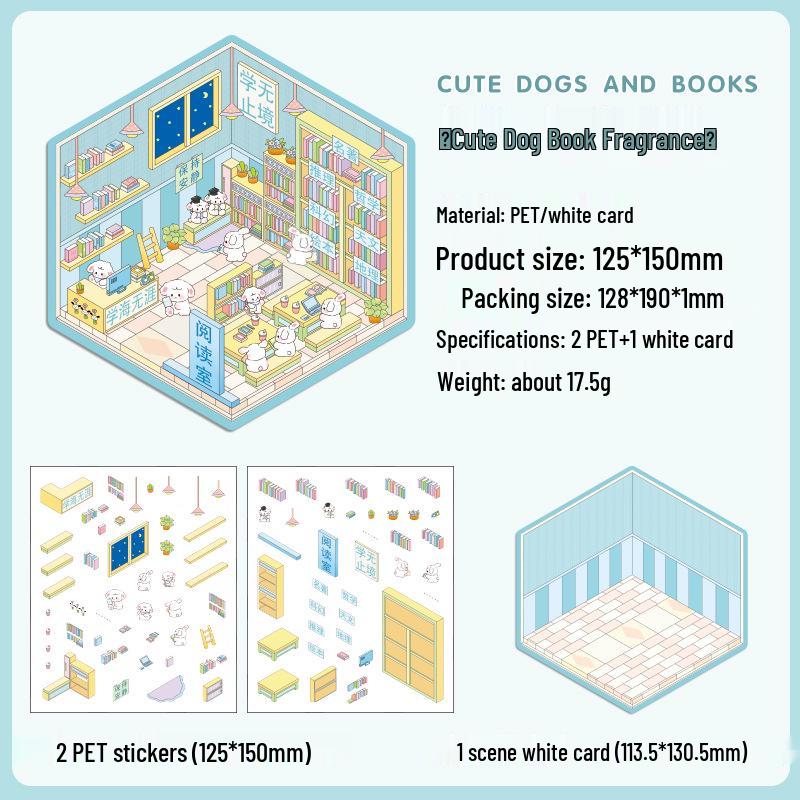 Popular Cartoon Scenery 3D DIY Stickers for Kids