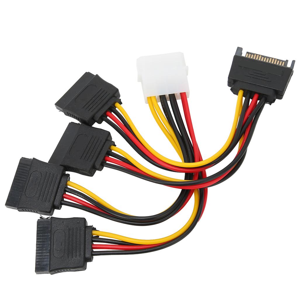 2 шт. Кабель питания жесткого диска 4-контактный IDE 15-контактный SATA Male на 2 Female распределительный кабель-адаптер