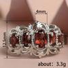 Xiaomi Huitan Luxury Women Ring Crown Engraved Design Wedding Engagement Inlaid Sparkling Red CZ Silver Color Accessories Jewelry Gift