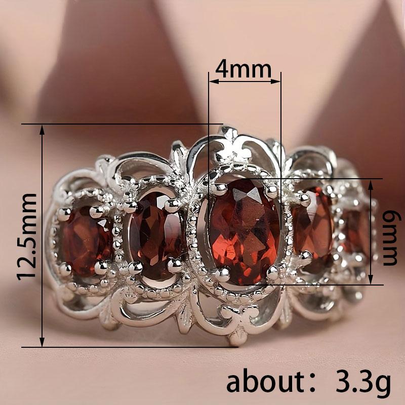 Xiaomi Huitan Luxury Women Ring Crown Engraved Design Wedding Engagement Inlaid Sparkling Red CZ Silver Color Accessories Jewelry Gift