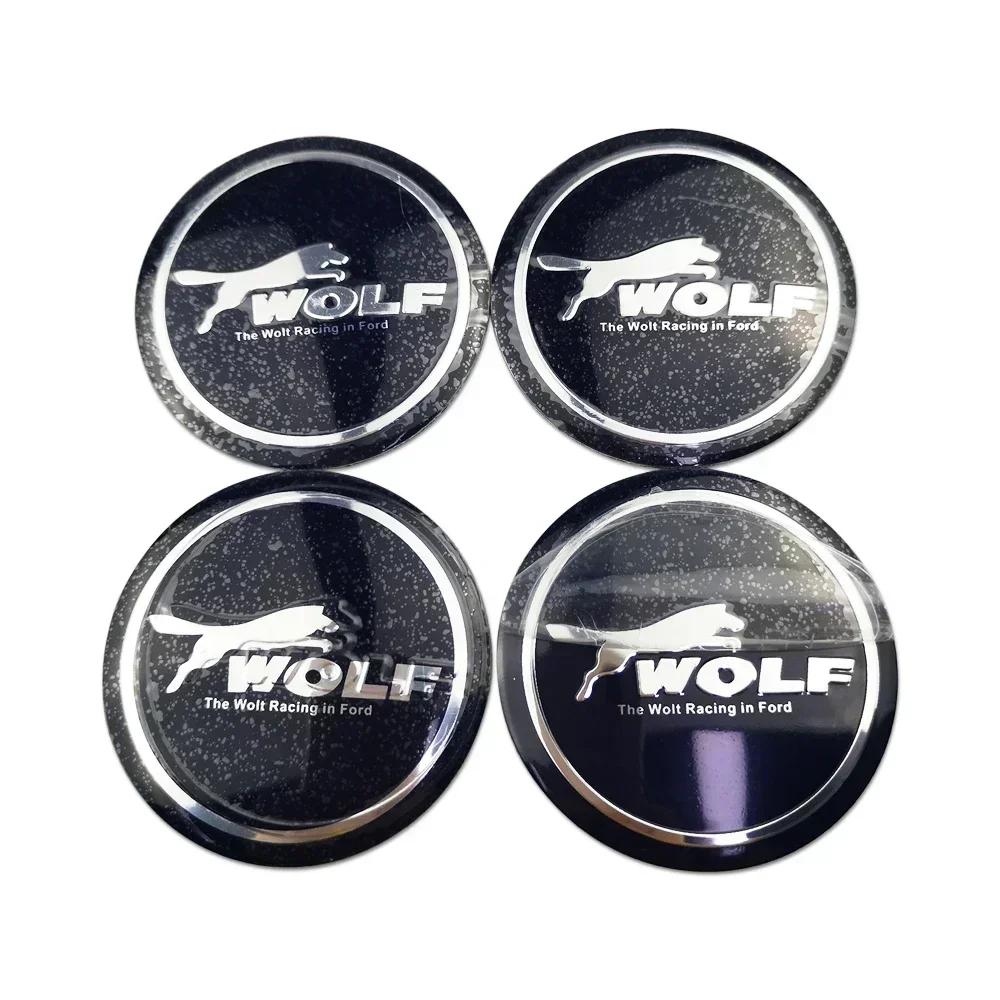 56MM Car Decals Wheel Rims Center Hub Stickers for Ford ST RS Fiesta Edge Explorer Shelby Focus 2 3 Mondeo Kuga Fusion Ecosport
