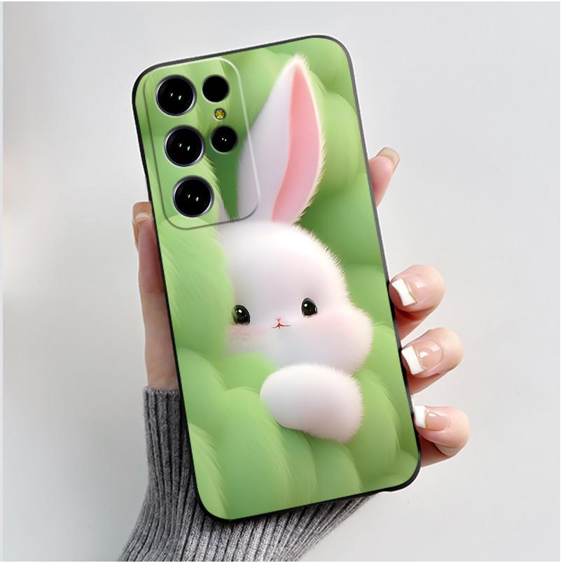 Чехол для Oukitel C61 Pro Чехол-обложка для Oukitel C61 GT Роскошный Милый Сердечко Заяц Забавный Черный ТПУ Мягкий Силикон Защитный Чехол для Телефона
