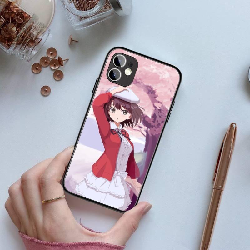 Чехол для телефона Katou Megumi Saekano для iPhone 14 13 12 11 XS X 8 7 6 Plus Mini Pro Max SE 2022 черный чехол для телефона из поликарбоната и термополиуретана