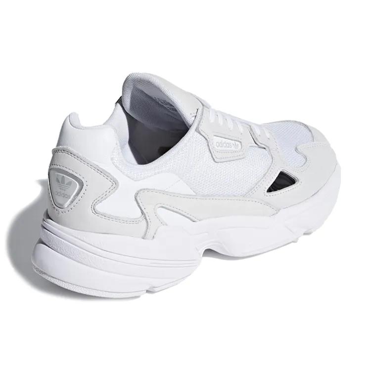 adidas Женские Falcon 'Triple White' (женские размеры) Кроссовки на массивной подошве Cloud White / Cloud White / Crystal White B28128