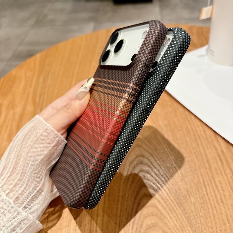 Ультратонкий жесткий чехол-броня из углеродного волокна и кевлара для For Iphone 17Air 16 1 14 Plus 13 12 11 Pro Max Для Магнитная крышка