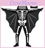 Childrens Boy Halloween Ghost Skeleton Performance Costume With Luminescent For Kids 3 To 8 Years