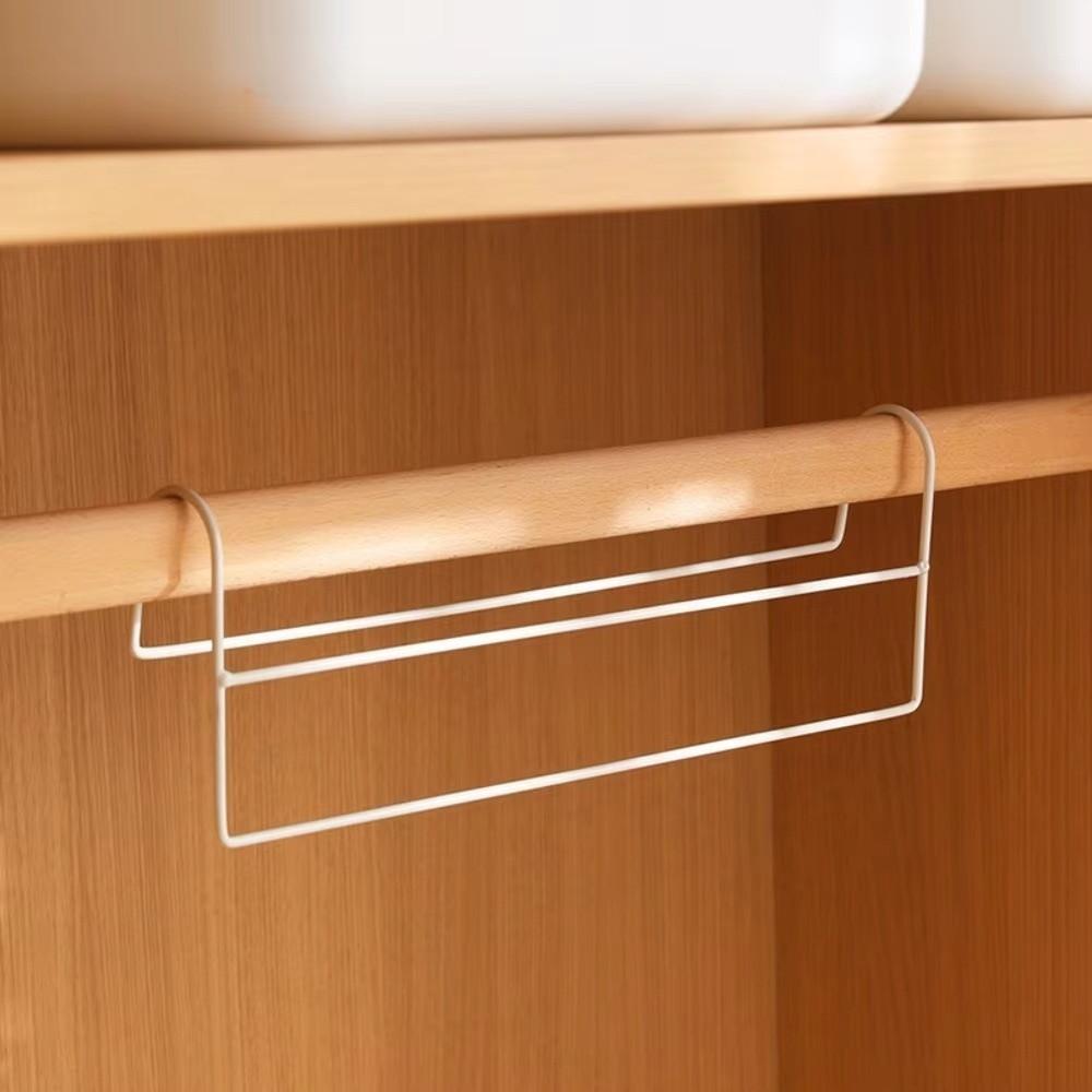 Iron Clothes Hanger Rod High Low Staggered Storage Rack Closet Hanger Organizer Clothing Storage