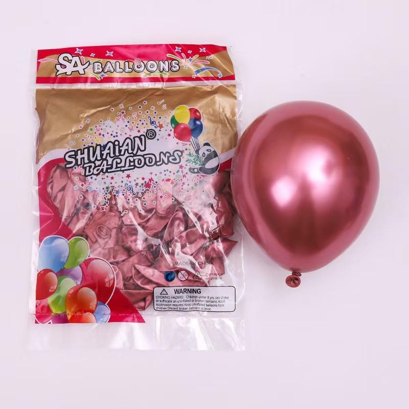 A Package of 50 25cm Metallic Balloons Wedding Birthday Party Decoration