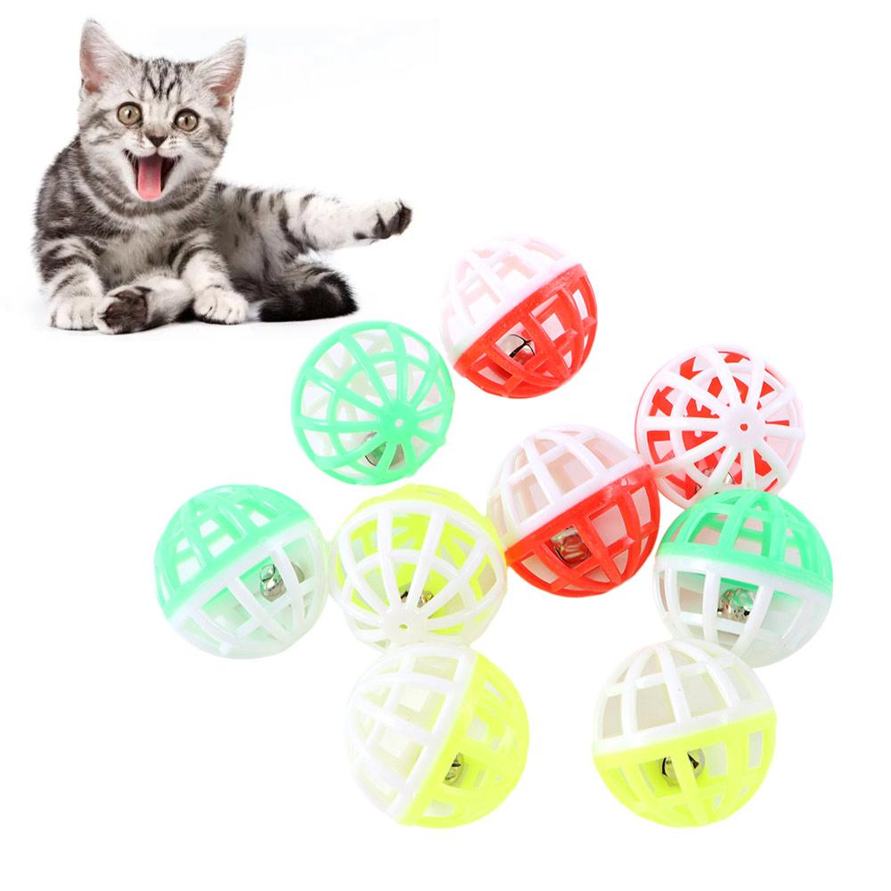 Fun 3.8cm Interactive PET Hollow With Bells Pet Supplies Cat Toys Throw Ball Training Tools