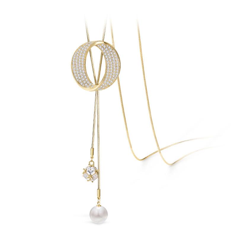 Модное Простое Подвесное Длинное Ожерелье Женская Цепочка для Свитера Ювелирные Аксессуары для Девочек Подарки