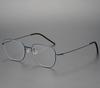 Pure Titanium Glasses Frame Men Women New Pilot Optical Myopia Prescription Eyeglasses Frame Full Korean Screwless Eyewear