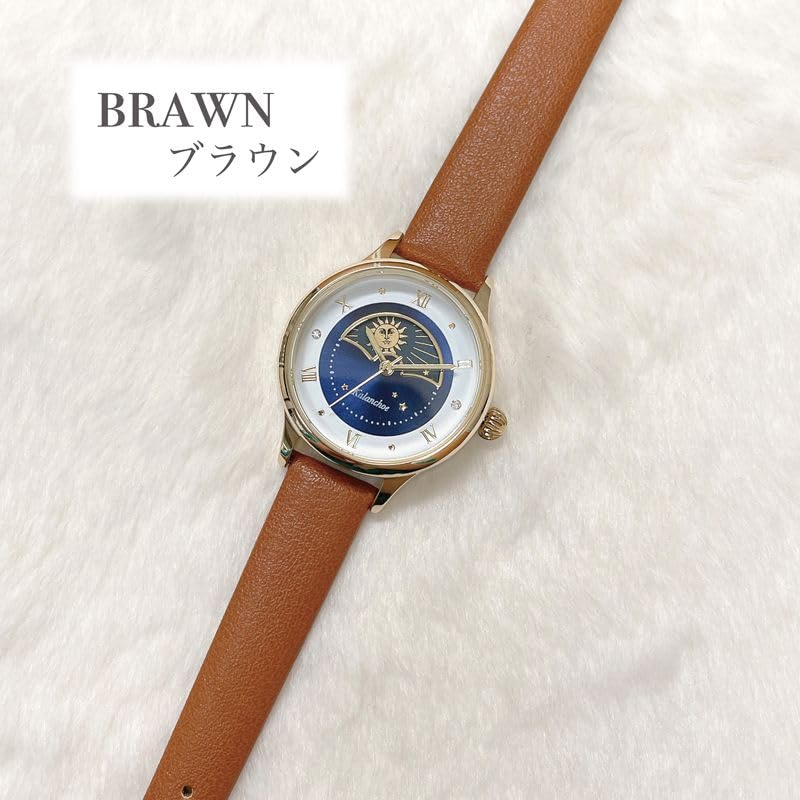 [Подписаться] Часы Kalanchoe Sun & Moon Часы N00723S-1 BR женские коричневые