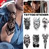 1PCS Tattoo Temporary Men Fake Sleeve Tattoo Stickers Tiger Wolf Lion Tattoo Arm Body Art Fake Tattoo Men