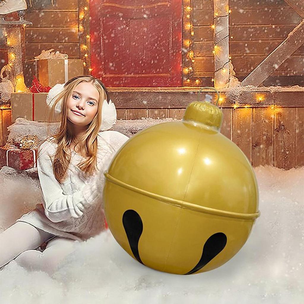 Inflatable Bell Christmas Ball Christmas Bell Ball Inflatable Ball Inflatable Christmas Ball Pvc Outdoor Patio Scene