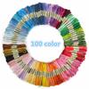 100PCS Cotton Mix Colors Embroidery Cross Stitch Sewing Skeins Floss Thread Kit