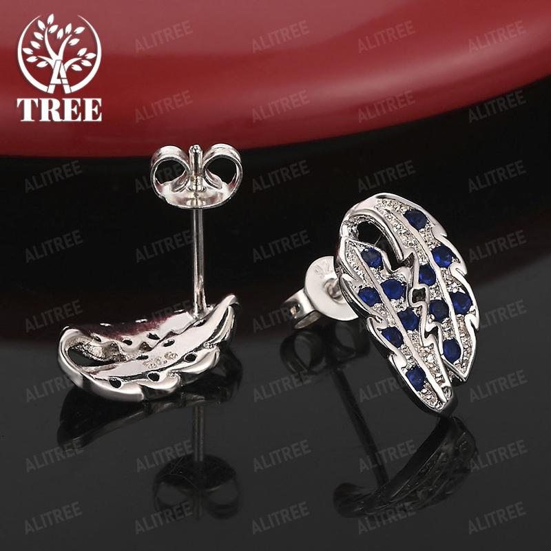 Classic 925 Sterling Silver AAA Zircon Leaf Stud Earrings For Women Creative Jewelry Birthday Christmas Party Gift Accessories