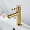 Deck Mount Gold Bathroom Basin Faucet Stainless Steel Hot Cold Mixer Crane Wash Taps Sink Faucets Single Handle Kitchen Faucet