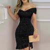 Elegant Women's Ruffle Bandeau Dress