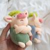 Adorable Animal Keychain Green Funny Hair Animals Pig Doll Toy Plush Pendant