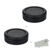 Two Pairs of JJC Camera Body Caps Rear Lens Caps for Canon EOS R5 Mark and Ra Compatible with Canon RF Mount Camera Body + R50V, R1, II, R100, R8,