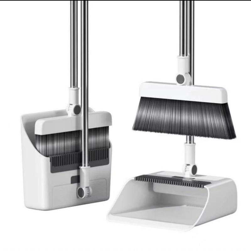 Компактный набор из щетки и совка с мягкой щетиной и функцией неприлипания волос