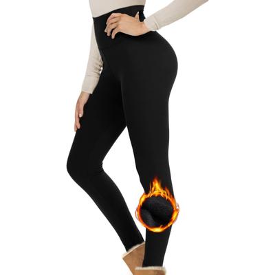 Женские модные однотонные брюки с утолщенной подкладкой, узкие брюки с высокой талией, теплые брюки