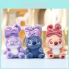 Плюшевый брелок Stitch с украшением в виде банта и вышивкой для сумок и коллекционеров