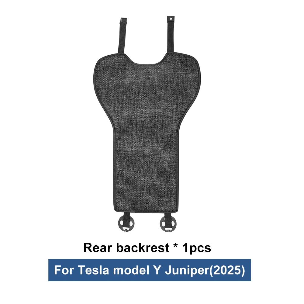 Ice Silk Linen Car Seat Cushion For Tesla Model Y Juniper Modely 2025 2026 Mats Breathable Summer Pad Protector Accessories