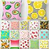 Lemon Water Pattern Watermelon Red Blue Polyester Throw Pillow Waterproof Oilcloth Car Interior Sofa Decoration Pillowcase 40911