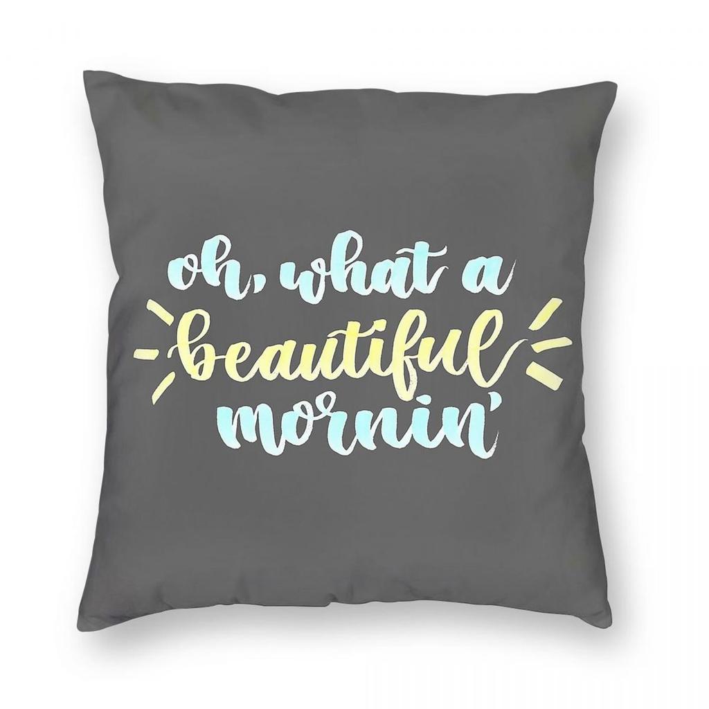 Oklahoma Oh What A Beautiful Mornin Square Pillowcase Polyester Linen Velvet Creative Throw Pillow Sofa Seater Cushion Cover
