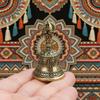 Элегантный ретро бронзовый ручной работы металлический музыкальный колокольчик часы исцеляющий латунный ручной колокольчик латунные колокольчики украшения винтажный латунный колокольчик с классическим алмазным узором