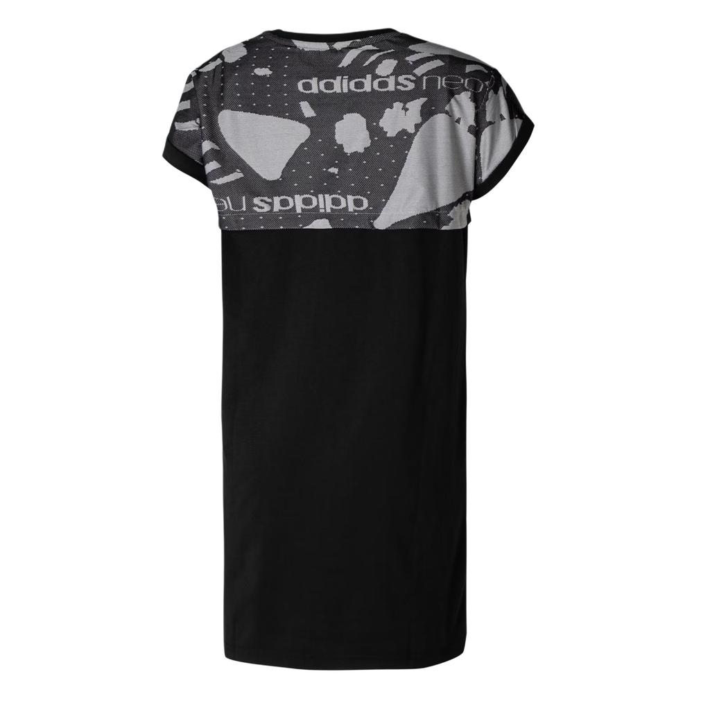 Adidas Neo W CS DRESS Short Sleeved Dress Women's Black/Bright Pink Fluorescent DW8353